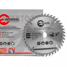 Диск пильный по дереву с твердосплавными напайками INTERTOOL CT-3043