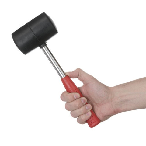 Киянка резиновая 680г металлическая ручка INTERTOOL HT-0232