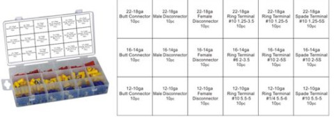 Коннекторы обжимные для автомобильной электропроводки, 180 предметов Forsage F-795