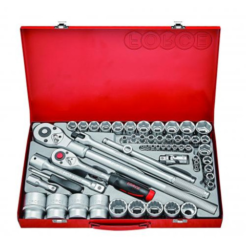 1/4,1/2 и 3/4 Набор инструмента ММ и SAE 65 пр. (FORCE 4652)