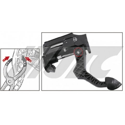 Клещи для снятия штифта педали сцепления VAG