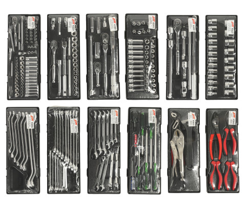 Тележка инструментальная с набором инструмента 225ед.