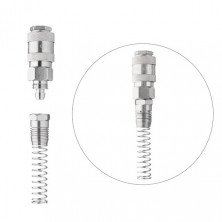 Быстроразъемное соединение с пружиной для спиральных и прямых шлангов 6,5х10 мм INTERTOOL PT-1831