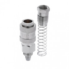 Быстроразъемное соединение с пружиной для спиральных и прямых шлангов 6,5х10 мм INTERTOOL PT-1831