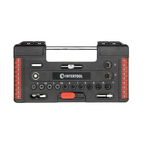 Набор отверточных насадок и головок с трещеткой 57 ед, STORM INTERTOOL VT-3657