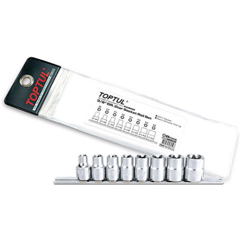 Набор головок TORX на планке TOPTUL 3/8" E8-E20 8ед. GAAG0802