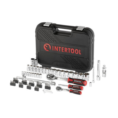 Набор инструментов 1/2" & 1/4", 73ед., Cr-V INTERTOOL ET-8073