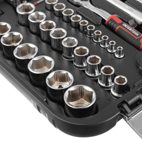 Набор инструментов 1/2" & 1/4", 73ед., Cr-V INTERTOOL ET-8073
