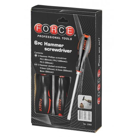 Набор усиленных отверток 6 предметов Force (2069)