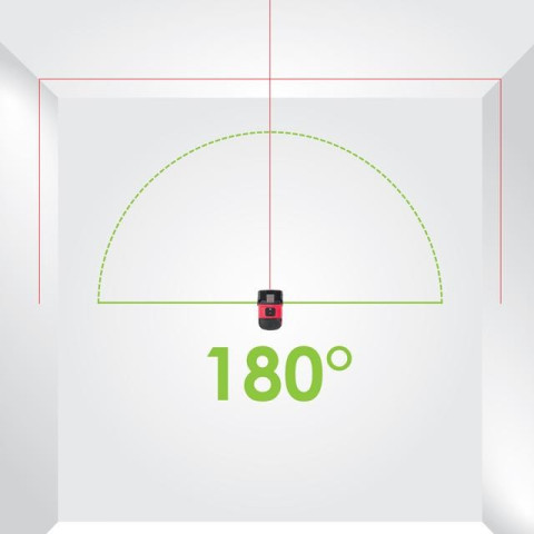Уровень лазерный 180 град, 2 лазерные головки INTERTOOL MT-3051