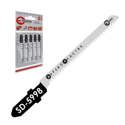 Полотно пильное для лобзика INTERTOOL SD-5998