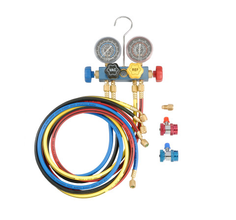Четырехвентильный коллектор для работы с R-134А, R-12, R-22 хладагентом (код 9G4108)