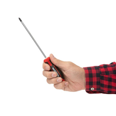 Отвертка крестовая PH1*150 мм, S2, STORM INTERTOOL VT-3418