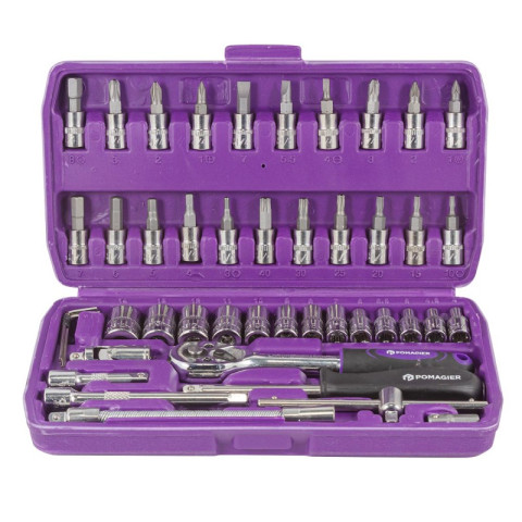 Набор инструментов 46пр. 1/4''(6гр.) POMOGIER PG-2462-5