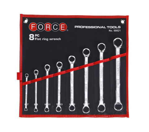 Набор ключей накидных отогнутых на 15° 8 пр. (6-22 мм) (код 50821A)