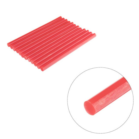 Комплект красных клеевых стержней 11.2мм*200мм, 12шт. INTERTOOL RT-1042