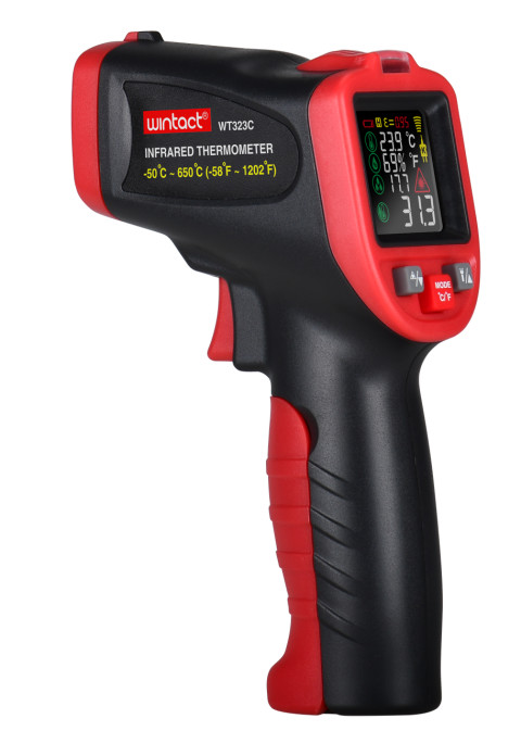 Пирометр (термогигрометр, термопара) -50-650°C WINTACT WT323C