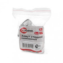 Хомут стальной оцинкованный , 8 мм D 11-20 мм INTERTOOL TC-0011