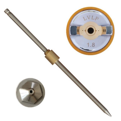 Комплект форсунки 1.8мм для краскопульта LVLP PT-0131,PT-0132,PT-0133,PT-0134,PT-0135,PT-0136 (дюза, воздушная головка, игла) INTERTOOL PT-2018