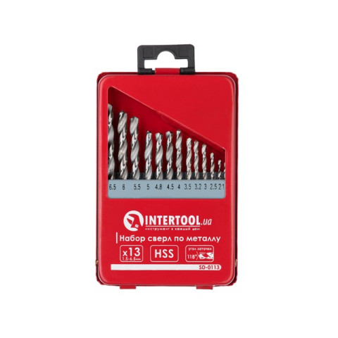 Набор сверл по металлу HSS INTERTOOL SD-0113