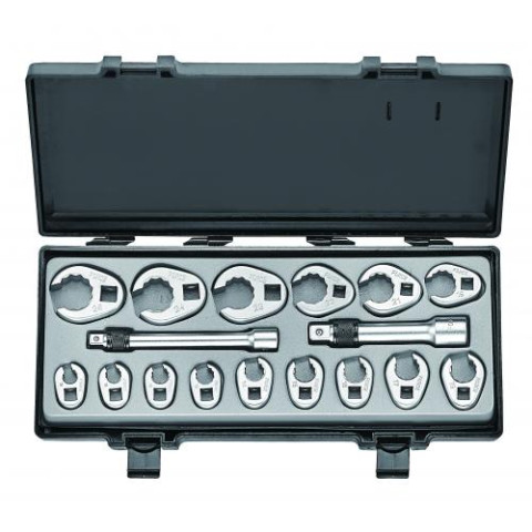 Набор ключей-насадок разрезных 17 пр. (10-26 мм) (FORCE 5172)
