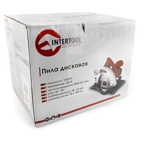Пила дисковая INTERTOOL DT-0612