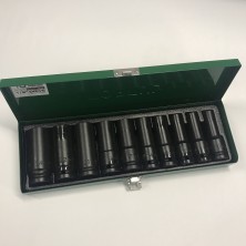 Набор длинных торцевых головок ударных TOPTUL 1/2" 10-24мм 10ед. GDAD1002