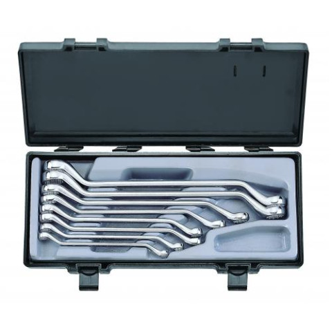 Набор ключей накидных отогнутых на 45° 8 пр. (8-24 мм) (FORCE 5085)