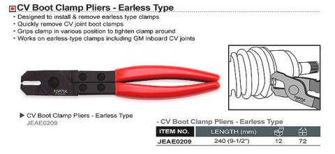 Клещи для хомутов ШРУСа TOPTUL JEAE0209