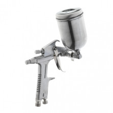 Краскопульт пневматический HP MINI, форсунка 0.5мм, верхний металлический бачок 200мл, 5бар INTERTOOL PT-0301