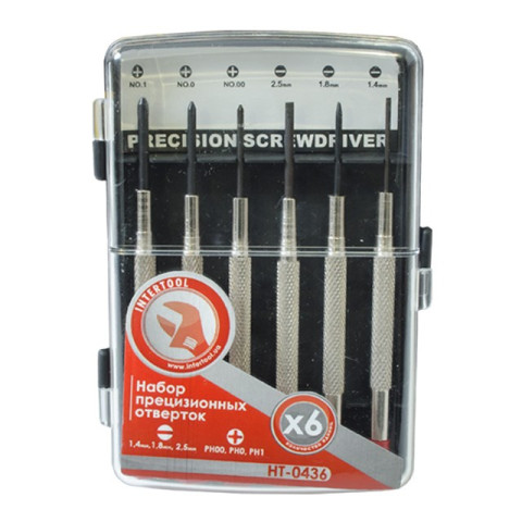 Набор часовых отверток 6шт. INTERTOOL HT-0436