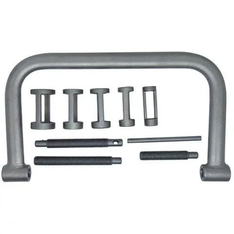 Рассухариватель клапанов струбцинного типа 10 предметов, (сменные толкатели: 16, 19, 23, 25, 30мм), в кейсе ROCKFORCE RF-62110