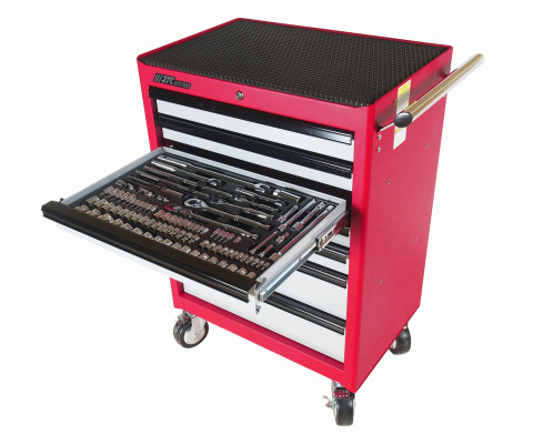 Тележка инструментальная с набором инструментов 165 ед.