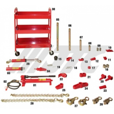 Комплект для правки кузова  гидравлический 10т 38ед.