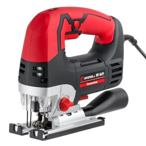 Электролобзик 900 Вт, 1000-3000 ход/мин,бесключевой патрон, макс.гл.распила 120мм, алюминиевая платформа, led-подсветка INTERTOOL WT-0491