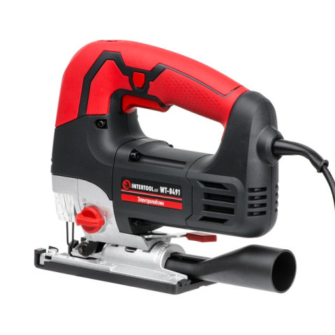 Электролобзик 900 Вт, 1000-3000 ход/мин,бесключевой патрон, макс.гл.распила 120мм, алюминиевая платформа, led-подсветка INTERTOOL WT-0491