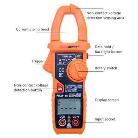 Универсальные токовые клещи с функцией мультиметра PROTESTER PM2118S