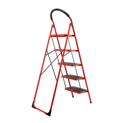 Стремянка 5 ступени 380*260мм высота 1617мм, до верхней ступени 1215мм INTERTOOL LT-0039