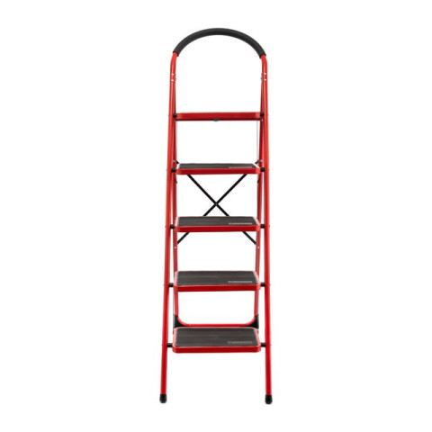 Стремянка 5 ступени 380*260мм высота 1617мм, до верхней ступени 1215мм INTERTOOL LT-0039