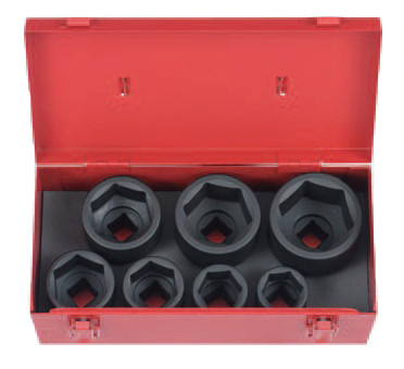 3/4" Набор головок 6-гранных ударных 7 пр. (30-55 мм) (код 6071)