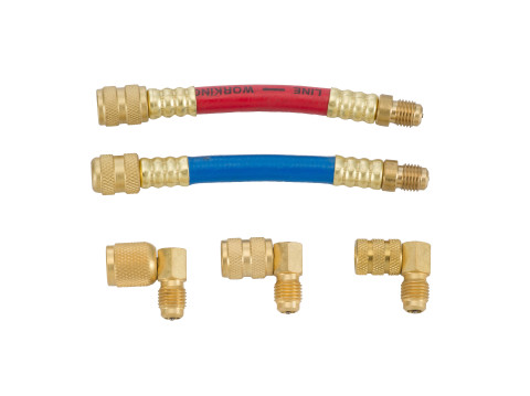 Набор адаптеров для заправки кондиционера 5 пр. (код 9G4121)