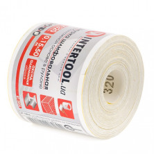 Шлифовальная шкурка на бумажной основе К320, 115мм*50м. INTERTOOL BT-0826