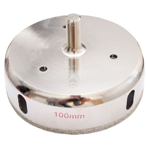 Сверло алмазное трубчатое по стеклу и керамике 100 мм INTERTOOL SD-0379