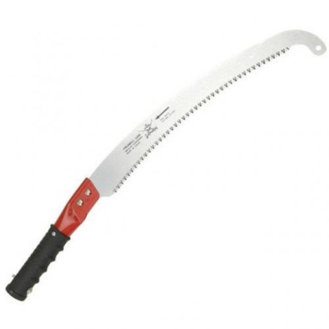 Пила с изогнутым полотном и вешалкой, L=350мм/4мм/1,2мм, с трубчатой ручкой и креплением телескопического удлиннителя