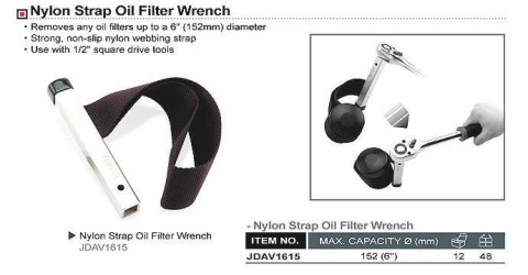 Фильтросъемник нейлоновая лента TOPTUL d152 мм JDAV1615