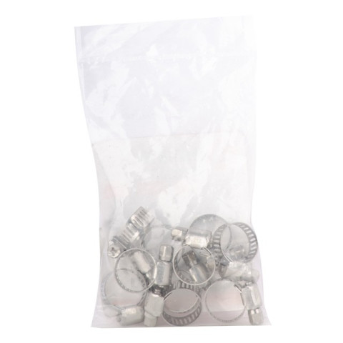 Хомут нержавеющая сталь 8 мм D 6-16 мм INTERTOOL TC-1006