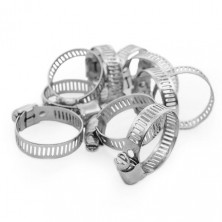 Хомут стальной оцинкованный , 8 мм D 14-27 мм INTERTOOL TC-0014