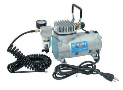 Миникомпрессор низкого давления с фильтром и шлангом 1/8 HP (код MC-1100HFGM)