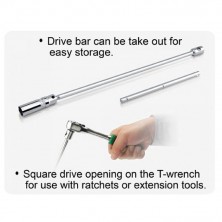 Ключ свечной с магнитом Т-образный TOPTUL 16мм L450мм CTHB1645