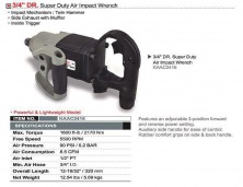 Пневмогайковерт грузовой TOPTUL 3/4" 2170N/m 5500 об/мин KAAC2416